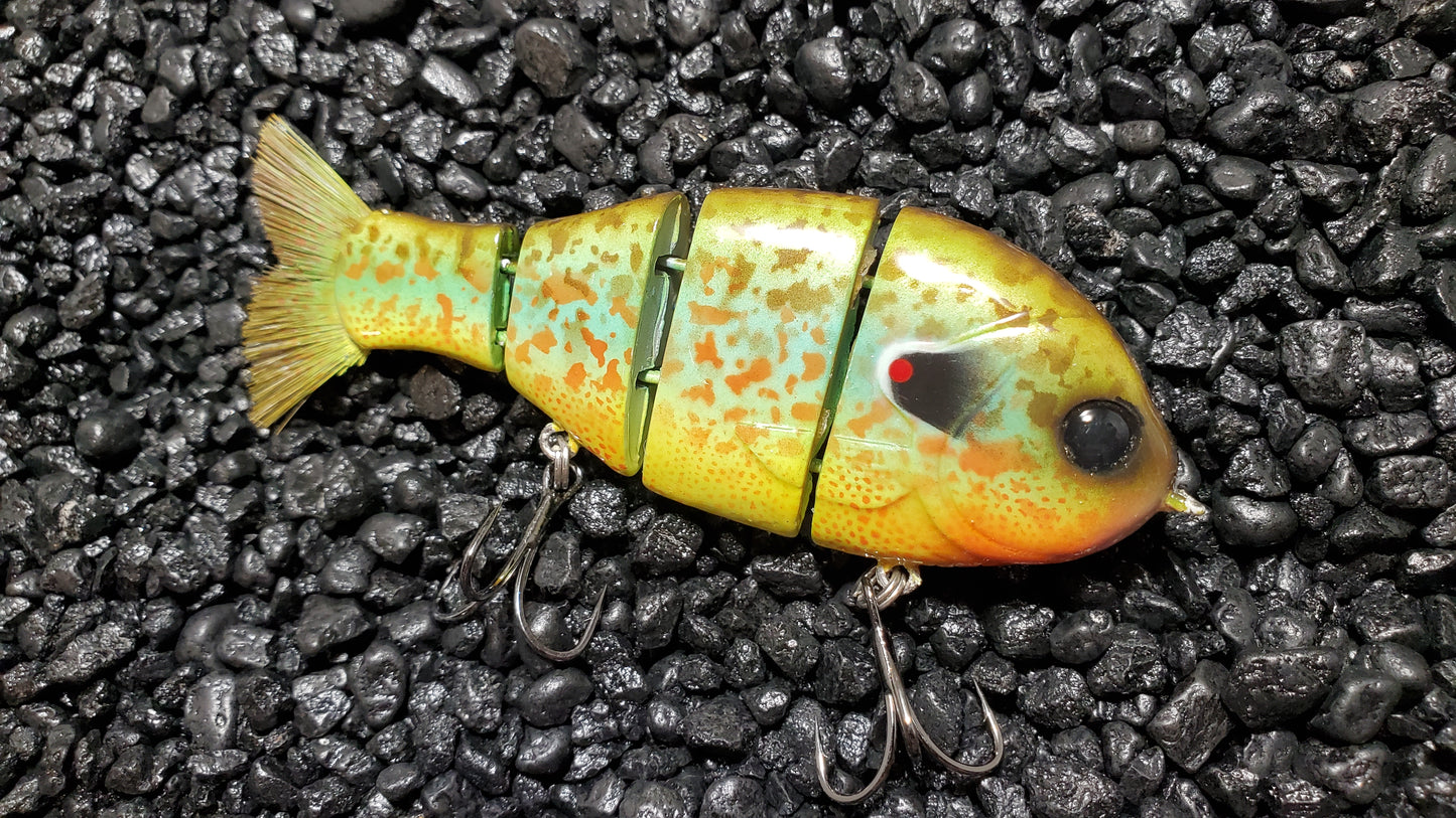 Mike Bucca Baby Bull Gill Custom Repainted Swimbait Pumpkinseed