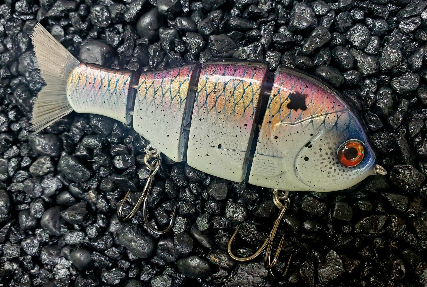 Mike Bucca Baby Bull Gill Custom Repainted Swimbait Goldenberry Shad