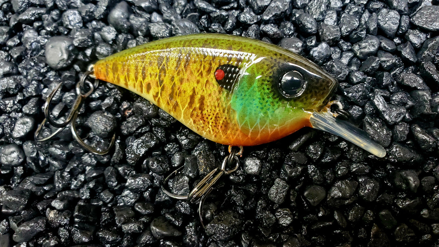 6th Sense Crush Flat 75X Custom Repainted Crankbait Natural Gill Pattern
