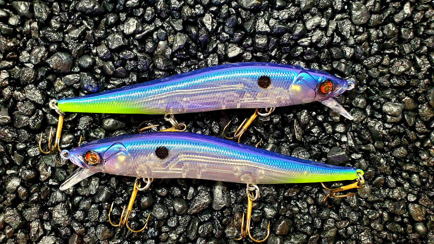 Cobalt Chartreuse Ghost Shad 110 Jerkbait