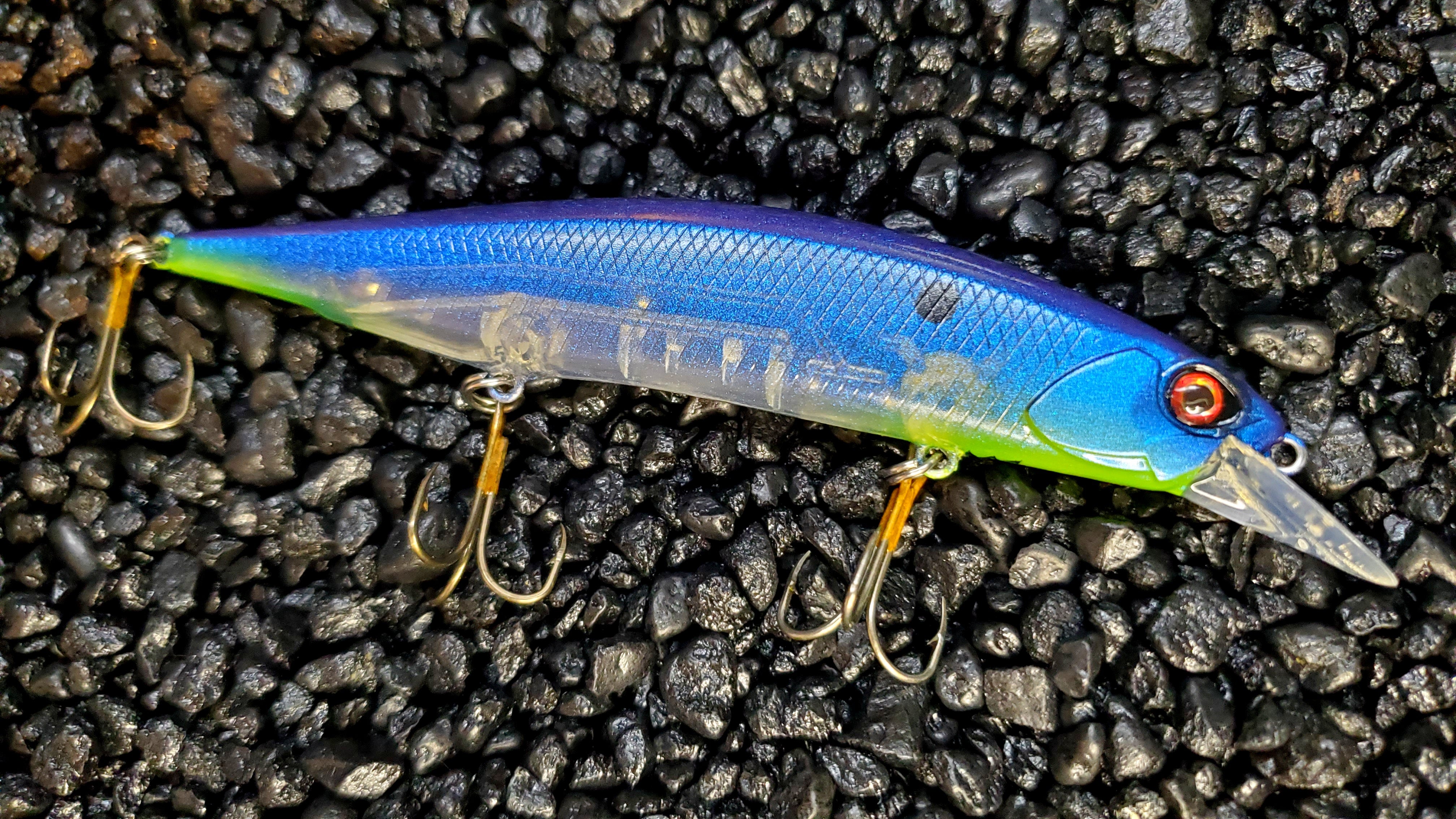 Cobalt Chartreuse Ghost Shad Realis 120SP Suspending Jerkbait