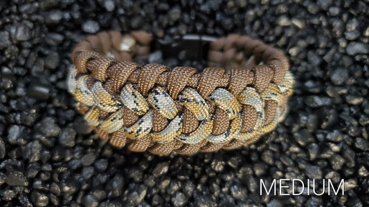 Desert Camo Trilobite Paracord Bracelet Size Medium