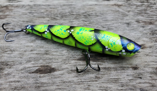 Chartreuse Craw Topwater Popper/Walker