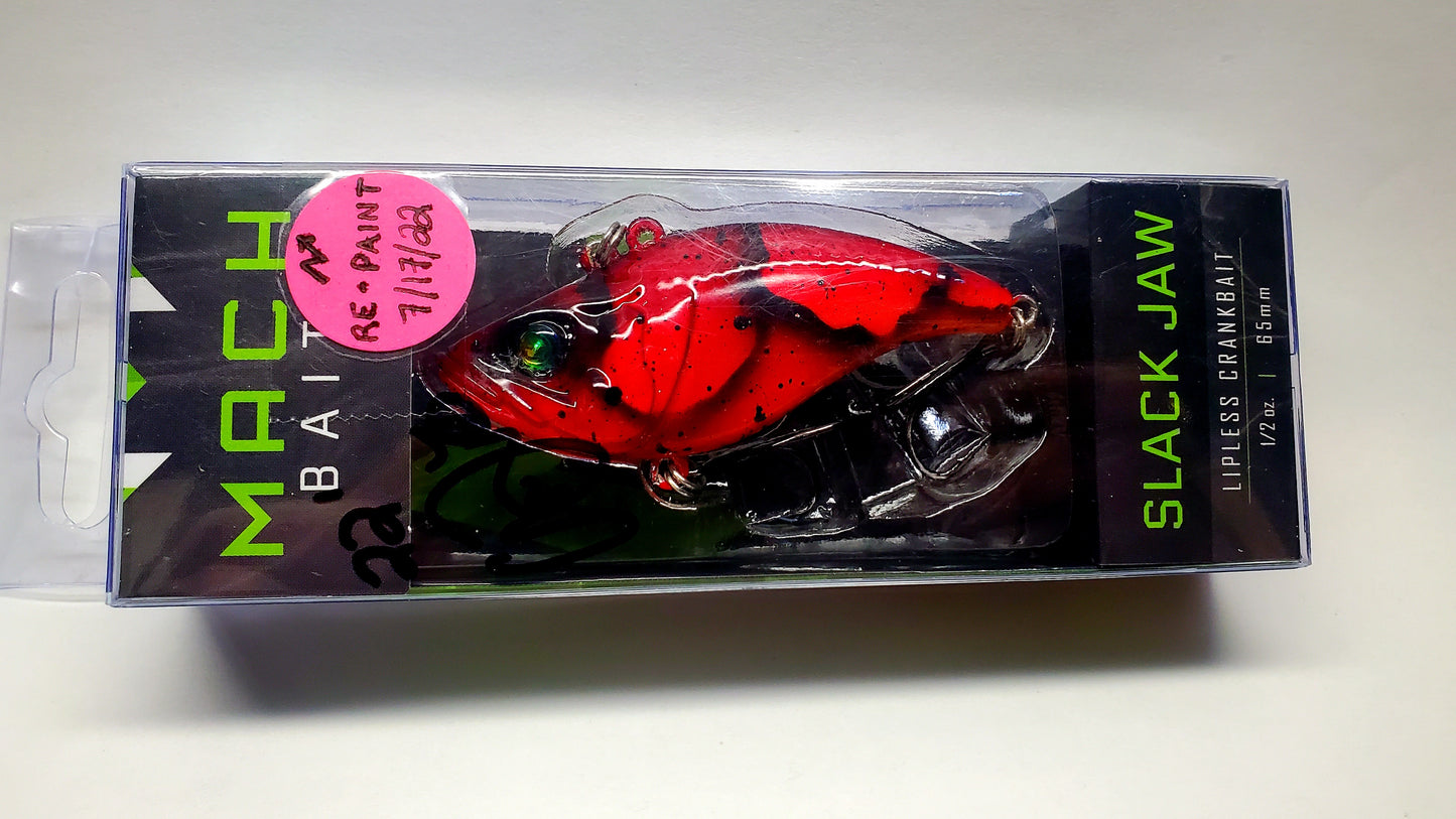 Mach Baits Slack Jaw Custom Repainted Lipless Crankbait Red Craw