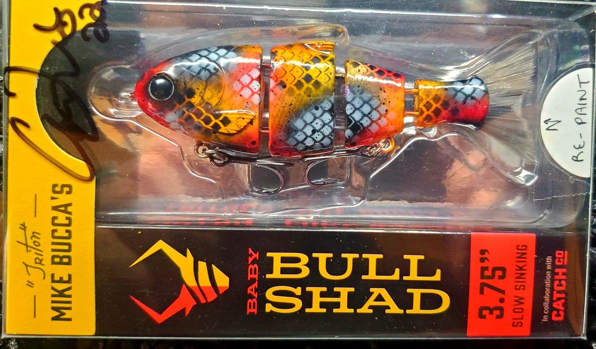 Mike Bucca Baby Bull Shad Custom Repainted Swimbait Koi Pattern