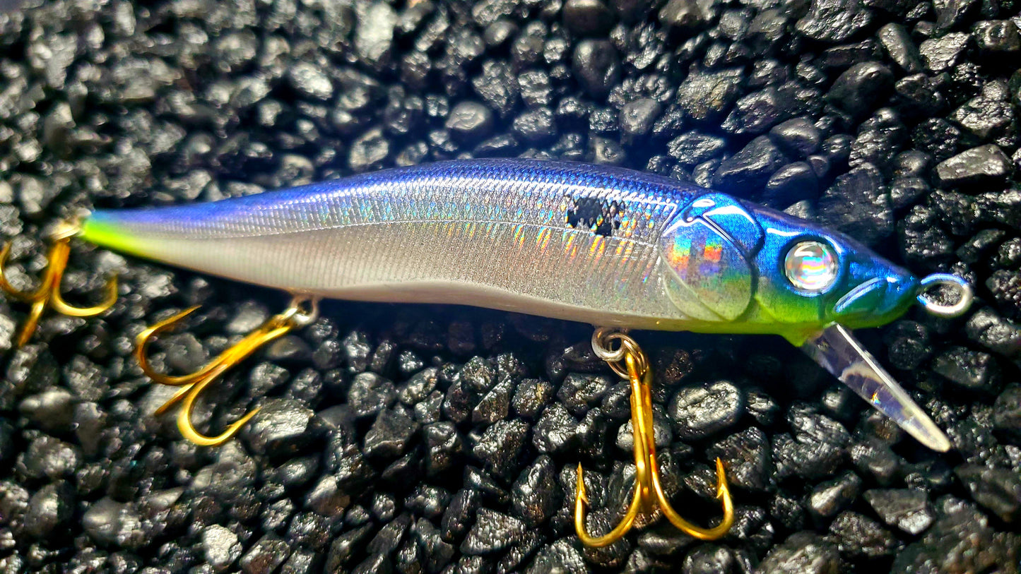 Holographic Cobalt/Chart Shad 110 Jerkbait