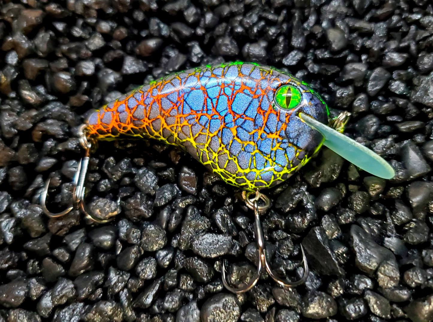 Strike King Chick Magnet Neon Lava Custom Repainted Crankbait