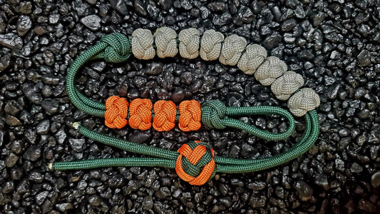 Paracord Pace Counter Ranger Beads (Gray/Green/Orange)